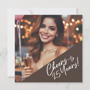 Convite Parabéns pelos 25 Anos de Celebração de Aniversári