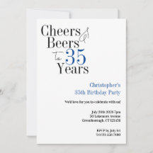 Parabéns pelos 35 Anos de Idade Cervejas e Brindes