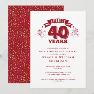 Convite Parabéns pelos 40 anos de aniversário de casamento