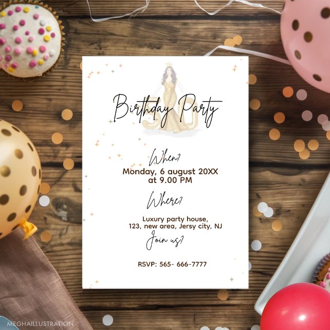 Convite parabéns pelos 50 anos (Criador carregado)