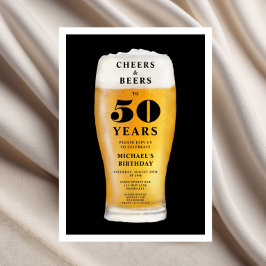 Convite Parabéns pelos 50 anos Cheers And Beers