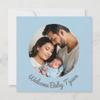 Parabéns personalizado bebê azul, bem-vindo