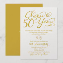 Parabéns por 50 Anos Bodas de Ouro