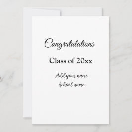 Convite Parabéns simples de formatura adicionar turma mini