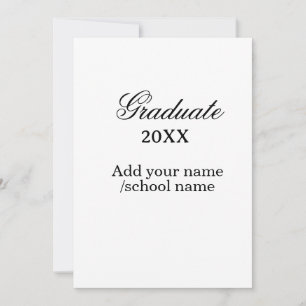 Convite Parabéns simples de formatura minimal adicionar tu