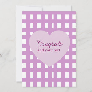 Convite Parabéns simples minimalistas graduação roxo s