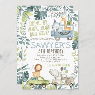 Convite Parada de Aniversário da Selva