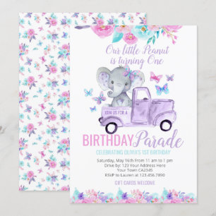 Convite Parada de Aniversário de Pequeno Amendoim