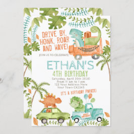Convite Parada de Aniversário do Dinossaur