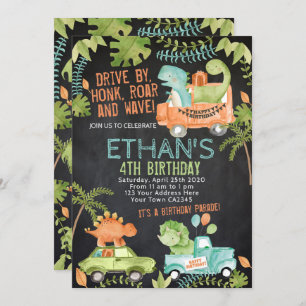 Convite Parada de Aniversário do Dinossauro