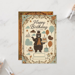 Convite Parada de Aniversário do Urso e Balão