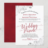 Parada de Casamento de Prata Vermelha e Lacy