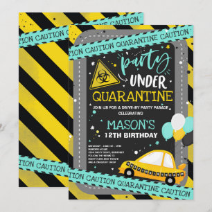 Convite Parada de Festa de aniversário por Unidade de Quar