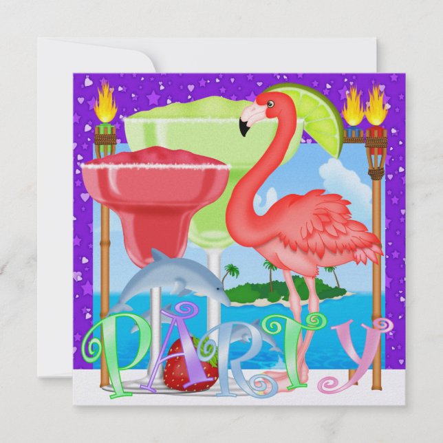 Convite Paradise PARTY / Luau - SRF (Frente)