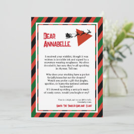 Convite Paradoxo de Purpurina DADA Carta do Papai Noel