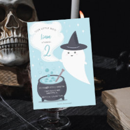 Convite Paraíso do Fantasma da Bruxa Cuta Pastel