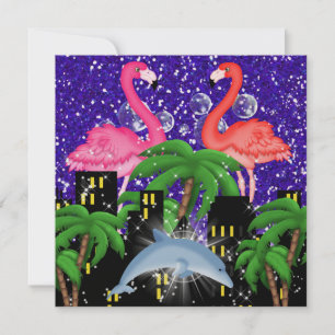 Convite Paraíso em luzes brilhantes de estilo - SRF