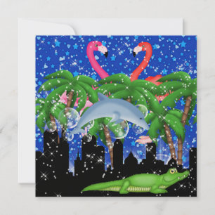 Convite Paraíso em luzes brilhantes de estilo - SRF