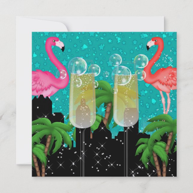 Convite Paraíso em luzes brilhantes de estilo - SRF (Frente)