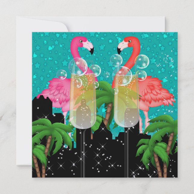 Convite Paraíso em luzes brilhantes de estilo - SRF (Frente)