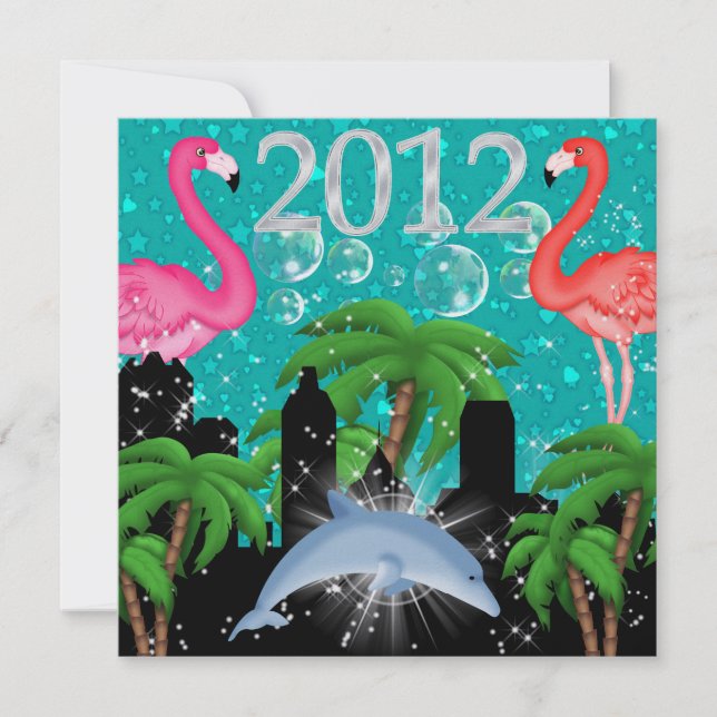 Convite Paraíso em luzes brilhantes de estilo - SRF (Frente)