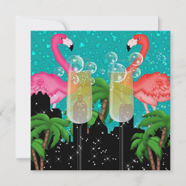 Convite Paraíso em luzes brilhantes de estilo - SRF (Frente)