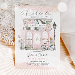 Convite Paraíso Parisiense Café Tea Party Aniversário de P<br><div class="desc">Parisiense Café Parisiense Festa de Aniversário Convite de Aniversário Todas as design são © PIXELPERFECTIONPARTYLTD</div>