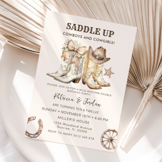 Convite Paraíso Paritário de Cowboy Ocidental (Criador carregado)