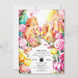 Convite Paraíso Whimsso Candyland Aniversário