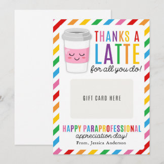 Convite Paraprofessional Appreciation Day Gift Card Holder
