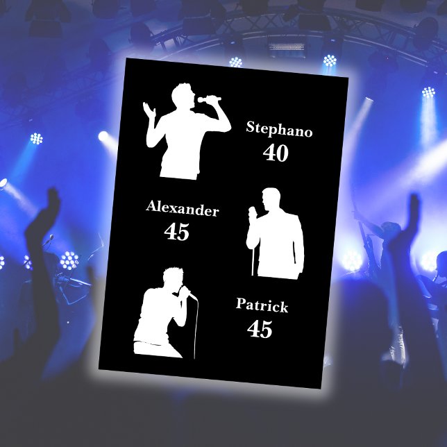 Convite Parceiro Aniversário triplicou o divertido negro m (Criador carregado)