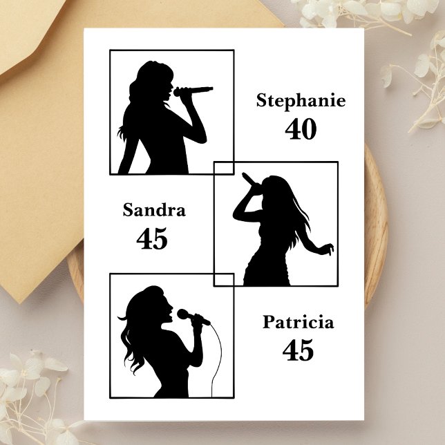 Convite Parceiro Aniversário triplo do divertido branco mi (Criador carregado)