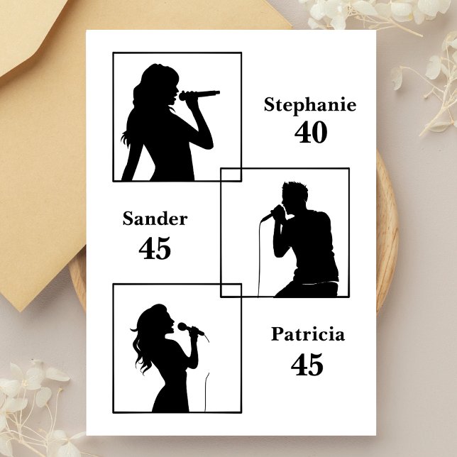 Convite Parceiro Aniversário triplo do divertido branco mi (Criador carregado)