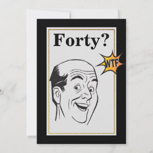 Convite Parceiro do aniversário de 40 anos da Wtf - Noiva