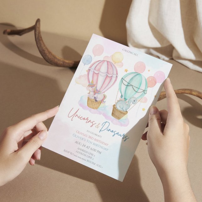 Convite Parceiros e dinossauros lindos aniversários (Criador carregado)