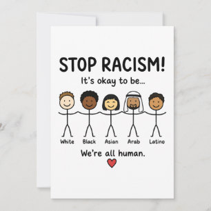 Convite Pare o racismo somos todos humanos