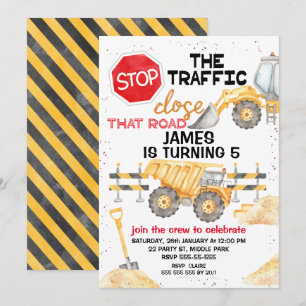 Convite Pare o Tráfego Fecha a Construção da Estrada 