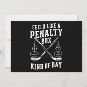 Convite Parece Um Dia De Caixa De Penalidade De Hóquei