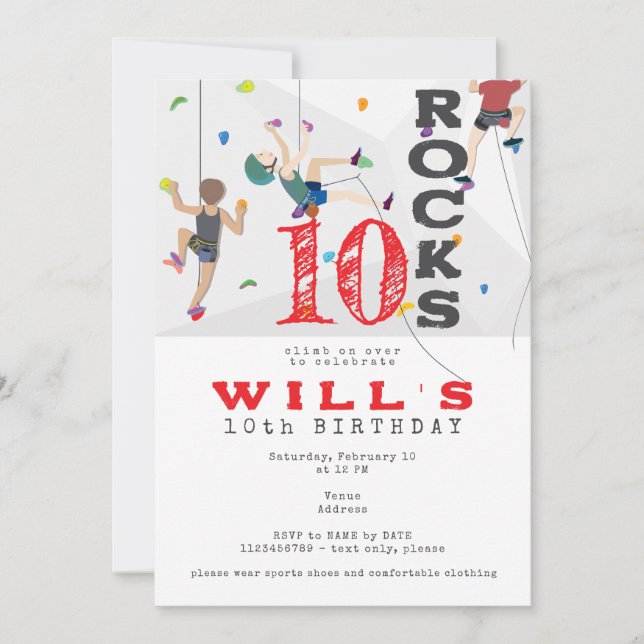 Convite Parede Interior Subindo Adolescente Adolescente Qu (Frente)