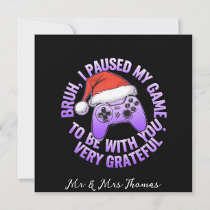 Convite Parei meu jogo para estar com você