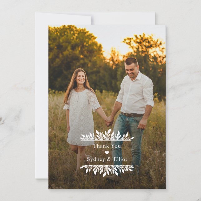 Convite Parênteses Flóridos Obrigado Nota (Frente)