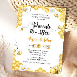 Convite Parents To Bee Baby Shower Invitation