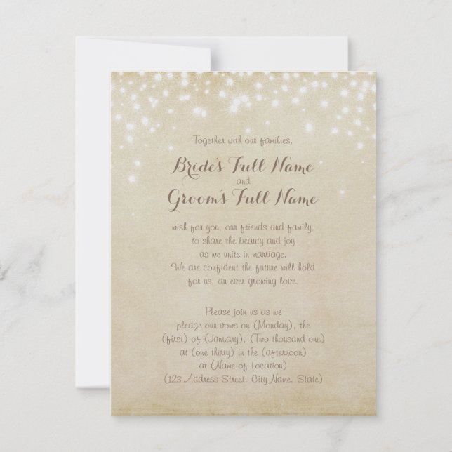 Convite Parergaminho Sparkle (Verso)