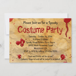 Convite Parergaminho Vintage Blood Figurume