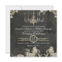 Paris Chalkboard Vintage Chandelier Typografia Art