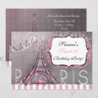Paris Chic Brilho Torre Eiffel Festa Sweet 16