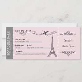 Convite Paris, Convite Tema Paris, Personalizado