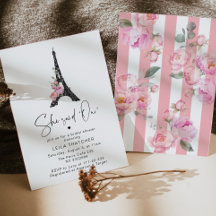 Paris Ela disse chá de panela francês minimalista 