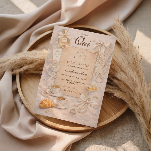 Convite Paris Oui Bridal Shower (Criador carregado)