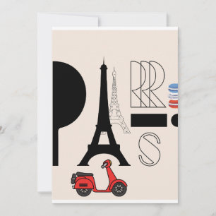 CONVITE PARIS POSTCARD